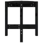 vidaXL Mesa de centro de madera maciza de pino negro Ø42,5x45 cm vidaXL Mesa de centro de madera maciza de pino negro Ø42,5x45 cm