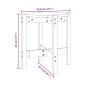 vidaXL Mesa de centro de madera maciza de pino negro Ø42,5x45 cm vidaXL Mesa de centro de madera maciza de pino negro Ø42,5x45 cm