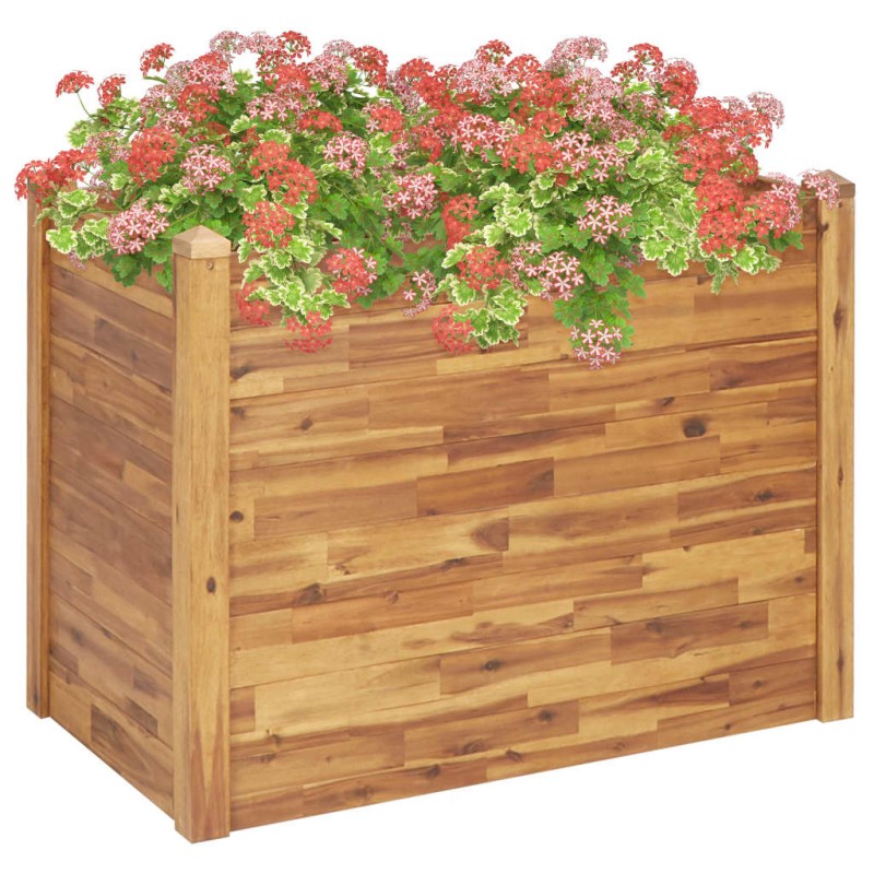 vidaXL Arriate de madera maciza de acacia 110x60x84 cm vidaXL Arriate de madera maciza de acacia 110x60x84 cm