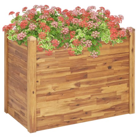 vidaXL Arriate de madera maciza de acacia 110x60x84 cm