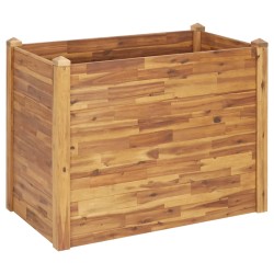vidaXL Arriate de madera maciza de acacia 110x60x84 cm
