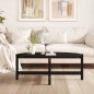 vidaXL Mesa de centro de madera maciza de pino negro 118x63x45 cm vidaXL Mesa de centro de madera maciza de pino negro 118x63x45 cm