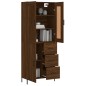 vidaXL Aparador alto madera contrachapada marrón roble 69,5x34x180 cm vidaXL Aparador alto madera contrachapada marrón roble 69,5x34x180 cm