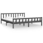vidaXL Estructura de cama madera maciza gris Super King 180x200 cm vidaXL Estructura de cama madera maciza gris Super King 180x200 cm