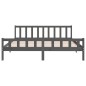 vidaXL Estructura de cama madera maciza gris Super King 180x200 cm vidaXL Estructura de cama madera maciza gris Super King 180x200 cm