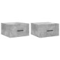 vidaXL Mesitas de noche de pared 2 uds color gris hormigón 35x35x20 cm vidaXL Mesitas de noche de pared 2 uds color gris hormigón 35x35x20 cm