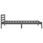 vidaXL Estructura de cama madera maciza de pino gris 100x200 cm