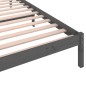 vidaXL Estructura de cama madera maciza de pino gris 100x200 cm