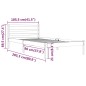 vidaXL Estructura de cama madera maciza de pino gris 100x200 cm