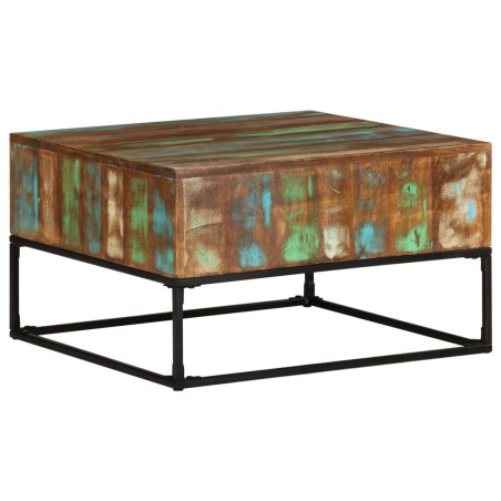 vidaXL Mesa de centro madera maciza reciclada 68x68x41 cm