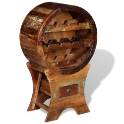vidaXL Botellero para 10 botellas de madera maciza reciclada