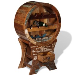 vidaXL Botellero para 10 botellas de madera maciza reciclada
