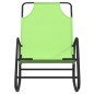 vidaXL Tumbona mecedora de acero y textilene verde vidaXL Tumbona mecedora de acero y textilene verde