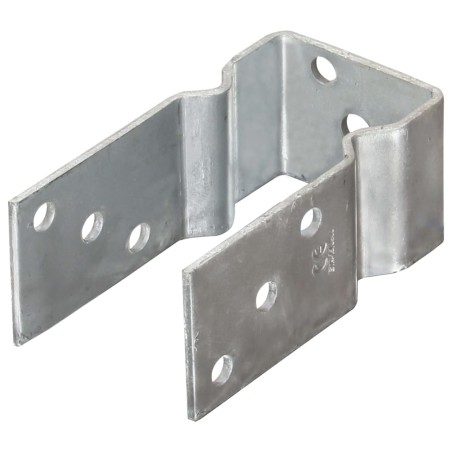 vidaXL Anclajes de valla 6 uds acero galvanizado plateado 7x6x15 cm