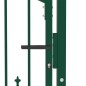 vidaXL Puerta de valla con picos acero verde 100x100 cm vidaXL Puerta de valla con picos acero verde 100x100 cm
