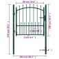 vidaXL Puerta de valla con picos acero verde 100x100 cm vidaXL Puerta de valla con picos acero verde 100x100 cm