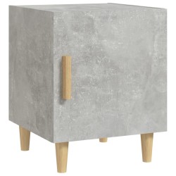 vidaXL Mesita de noche madera contrachapada gris hormigón