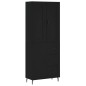 vidaXL Aparador alto madera contrachapada negro 69,5x34x180 cm vidaXL Aparador alto madera contrachapada negro 69,5x34x180 cm