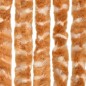 vidaXL Cortina mosquitera chenilla ocre y blanco 90x220 cm 