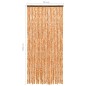 vidaXL Cortina mosquitera chenilla ocre y blanco 90x220 cm 