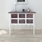 vidaXL Mueble consola con 6 cajones madera marrón y blanco vidaXL Mueble consola con 6 cajones madera marrón y blanco
