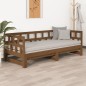vidaXL Sofá cama extraíble madera maciza pino marrón miel 2x(90x190)cm vidaXL Sofá cama extraíble madera maciza pino marrón miel 2x(90x190)cm