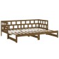 vidaXL Sofá cama extraíble madera maciza pino marrón miel 2x(90x190)cm vidaXL Sofá cama extraíble madera maciza pino marrón miel 2x(90x190)cm