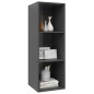 vidaXL Mueble de pared para TV madera contrachapada gris 37x37x107 cm vidaXL Mueble de pared para TV madera contrachapada gris 37x37x107 cm