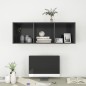 vidaXL Mueble de pared para TV madera contrachapada gris 37x37x107 cm vidaXL Mueble de pared para TV madera contrachapada gris 37x37x107 cm