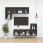 vidaXL Mueble de pared para TV madera contrachapada gris 37x37x107 cm vidaXL Mueble de pared para TV madera contrachapada gris 37x37x107 cm