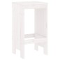 vidaXL Taburetes de cocina 2 uds madera maciza pino blanco 40x36x75 cm