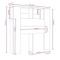 vidaXL Mueble cabecero gris Sonoma 100x18,5x104,5 cm vidaXL Mueble cabecero gris Sonoma 100x18,5x104,5 cm
