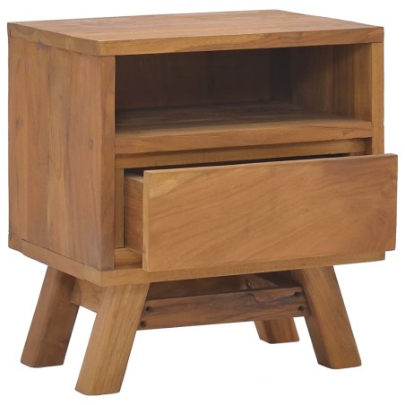 vidaXL Mesita de noche de madera maciza de teca 40x30x45 cm