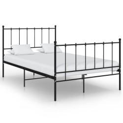 vidaXL Estructura de cama de metal negro 120x200 cm