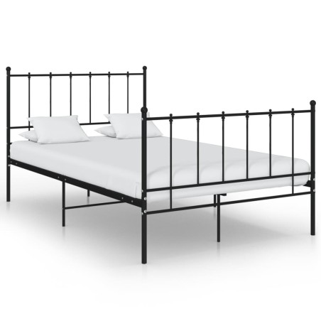 vidaXL Estructura de cama de metal negro 120x200 cm