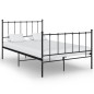 vidaXL Estructura de cama de metal negro 120x200 cm