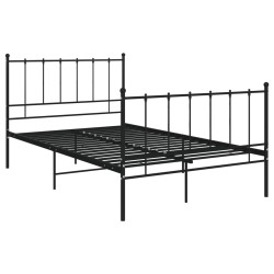 vidaXL Estructura de cama de metal negro 120x200 cm