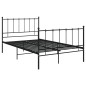 vidaXL Estructura de cama de metal negro 120x200 cm