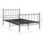 vidaXL Estructura de cama de metal negro 120x200 cm