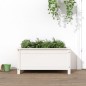 vidaXL Jardinera madera maciza de pino blanco 82,5x40x39 cm vidaXL Jardinera madera maciza de pino blanco 82,5x40x39 cm