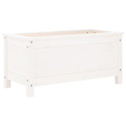 vidaXL Jardinera madera maciza de pino blanco 82,5x40x39 cm