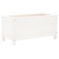 vidaXL Jardinera madera maciza de pino blanco 82,5x40x39 cm vidaXL Jardinera madera maciza de pino blanco 82,5x40x39 cm