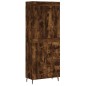 vidaXL Aparador alto madera contrachapada roble ahumado 69,5x34x180 cm vidaXL Aparador alto madera contrachapada roble ahumado 69,5x34x180 cm