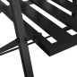 vidaXL Banco plegable de jardín de dos plazas 137 cm acero negro vidaXL Banco plegable de jardín de dos plazas 137 cm acero negro