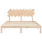 vidaXL Estructura de cama con cabecero madera maciza 160x200 cm
