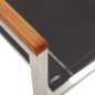 vidaXL Sillas de jardín 4 unidades textilene y acero inoxidable gris vidaXL Sillas de jardín 4 unidades textilene y acero inoxidable gris