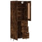 vidaXL Aparador alto madera contrachapada roble ahumado 69,5x34x180 cm vidaXL Aparador alto madera contrachapada roble ahumado 69,5x34x180 cm