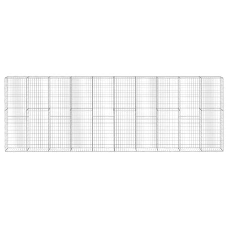 vidaXL Muro de gaviones con cubiertas acero galvanizado 600x30x200 cm