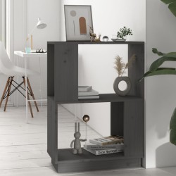 vidaXL Estantería/divisor de espacios madera de pino gris 51x25x70 cm