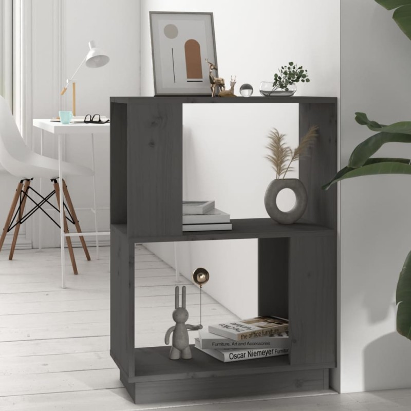 vidaXL Estantería/divisor de espacios madera de pino gris 51x25x70 cm vidaXL Estantería/divisor de espacios madera de pino gris 51x25x70 cm
